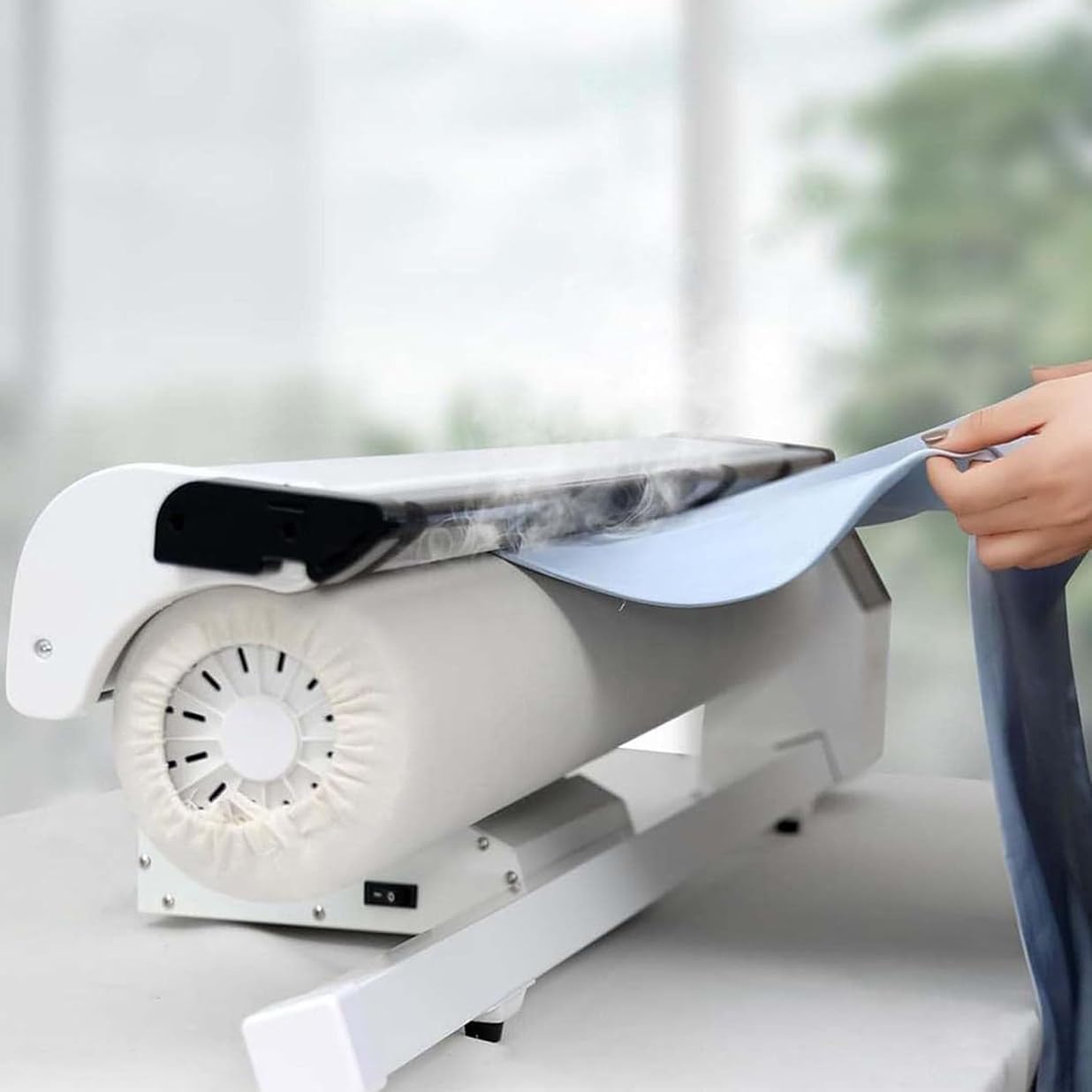 Commercial Roller Ironing Machine, 36 Inch Rotary Steam Press for Efficient Laundry, Digital Fabric Rotary Steamer for Pillowcases and Napkins Care