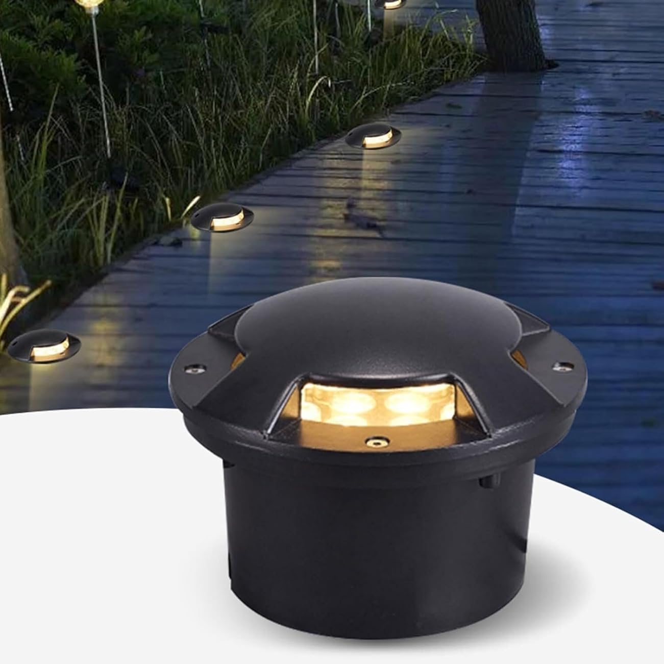 LED Underground Garden Light, IP66 Waterproof Recessed Spotlights, Low Voltage AC12/24V for Outdoor Yard, Driveway, Patio