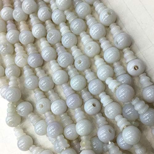 1 strands natural white agate pagoda tee three links buddha head tibet guru barrel big hole beads 10mm+6x8mm(10 sets/lot) 04204