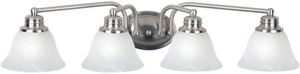 Maxim Malaga 4 Light Vanity Light with Satin Nickel Finish