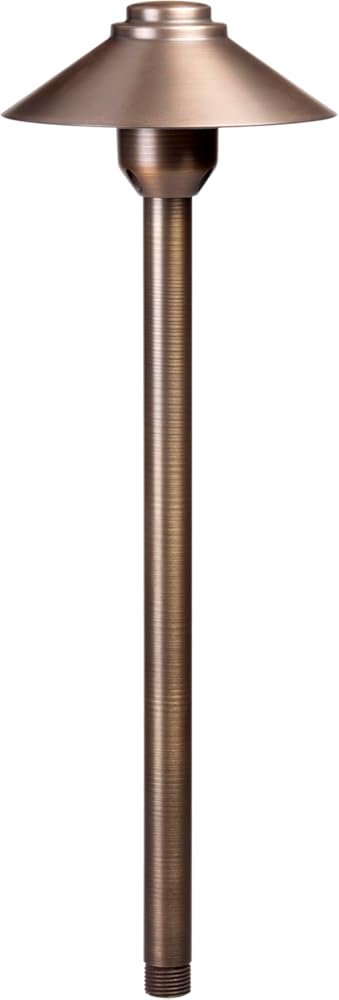 SPW Vista Professional Outdoor Lighting PR-2267-BSO-2.5-W-T3 Path Light with Solid Brass Housing & Olde Brass Finish (Includes 2950K 2.5W T-3 LED Lamp Bulb)