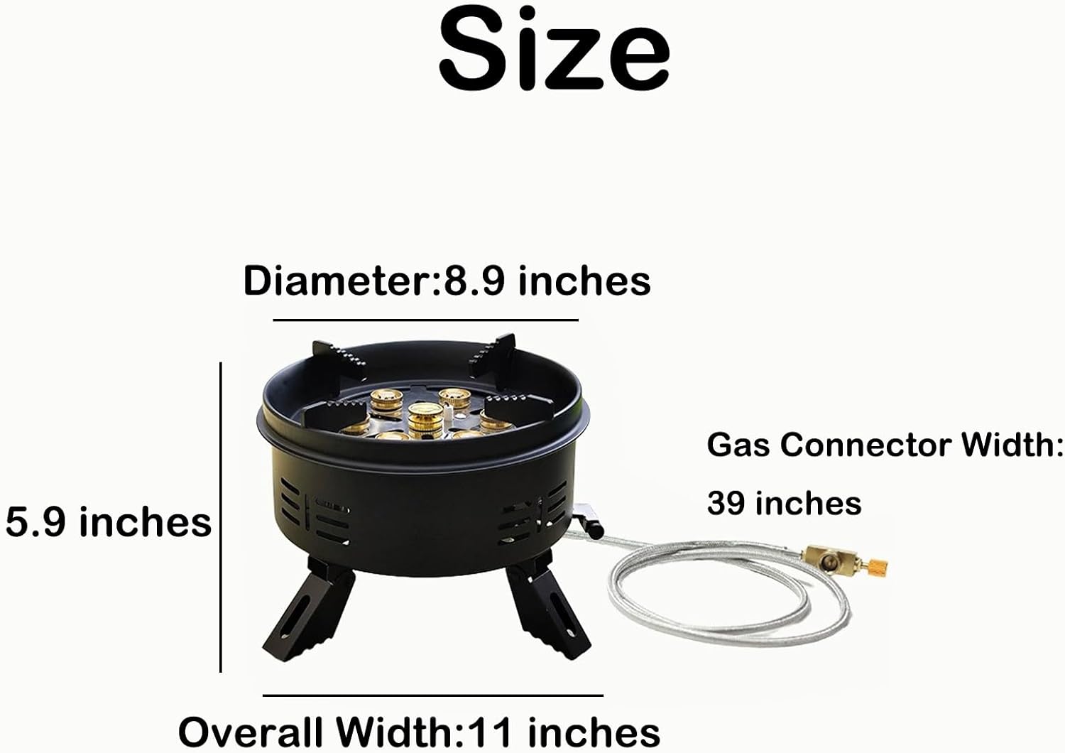 11 inch Portable Propane Fire Pits,Gas Fire Pit Bowl for Outside,One-Touch Ignition,Butane Firepit for Camping, Patio, Yard, Garden