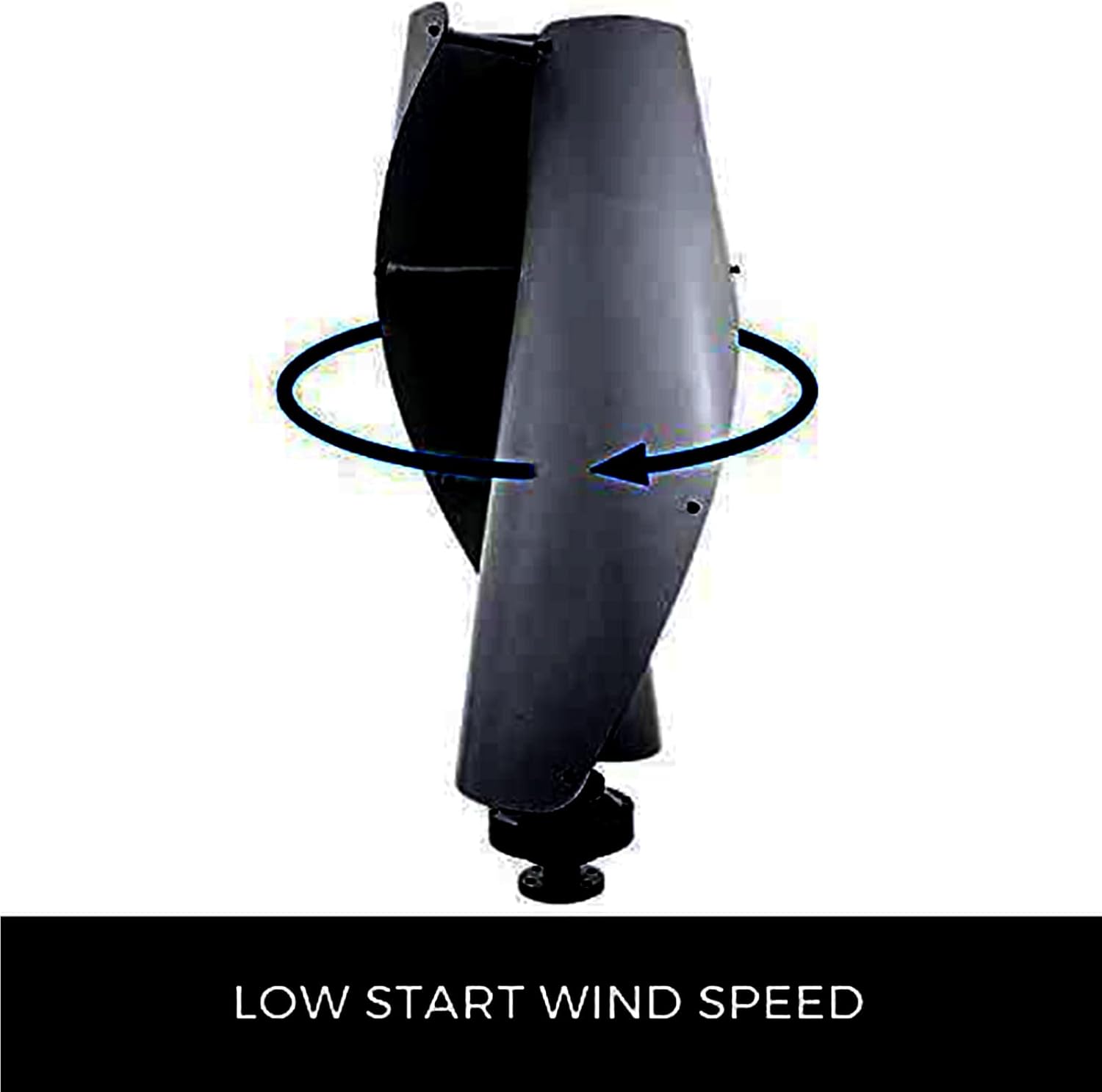 Wind Turbine Generator with Controller, 6000W Vertical Axises Wind Generator for Residential Household Streetlight 220V,Black