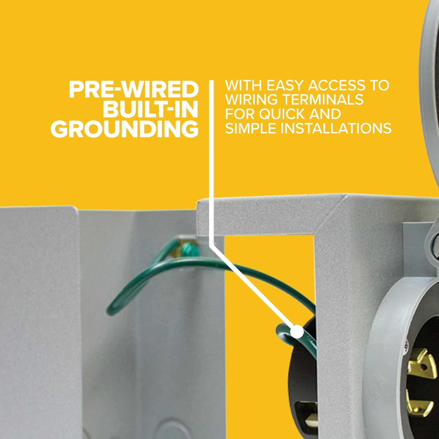 Reliance Controls PB50 50-Amp (CS6375) NEMA 3R Power Inlet Box,Gray