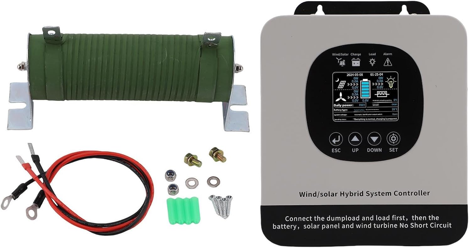 Eujgoov Wind Solar Hybrid Charge Controller Advanced PWM 1200W Wind for Home and Boat Applications