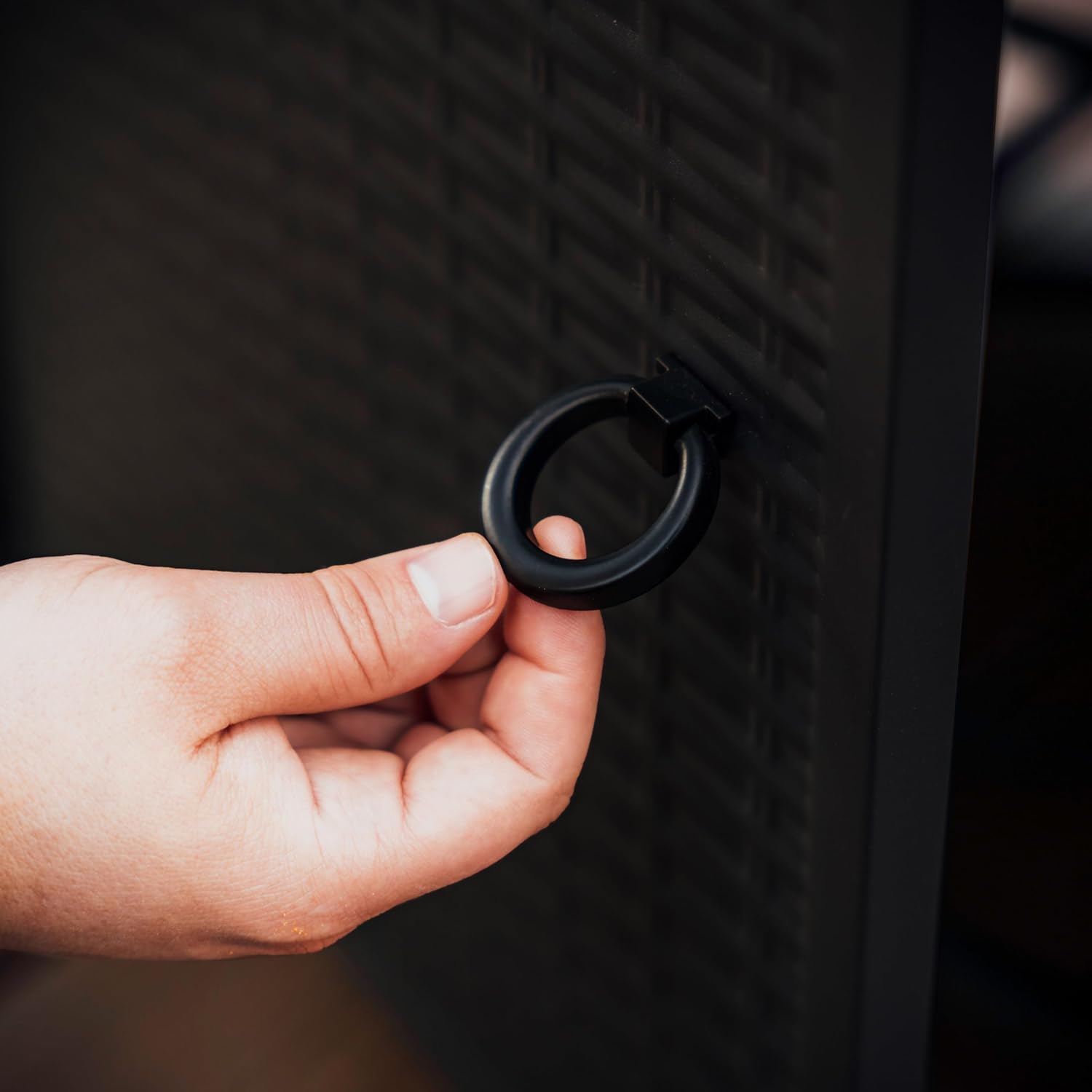 Nestl 28 Inch Fire Pit for Outdoor - 40,000 BTU Outdoor Propane Fire Pit Table with Lid, Rain Cover & Lava Rocks - Patio Fire Pit Table for Backyard Gatherings - Black