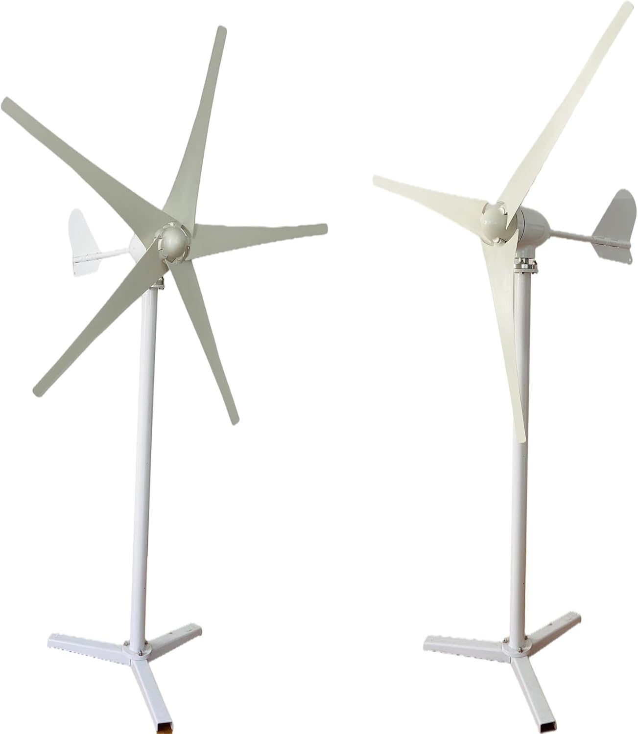 1000W 5 Blades High Strength Fiberglass Wings Vertical Wind Turbine Generator with Controller Permanent Magnet Without Core,220V Magnetic Levitation Wind Turbine (White)