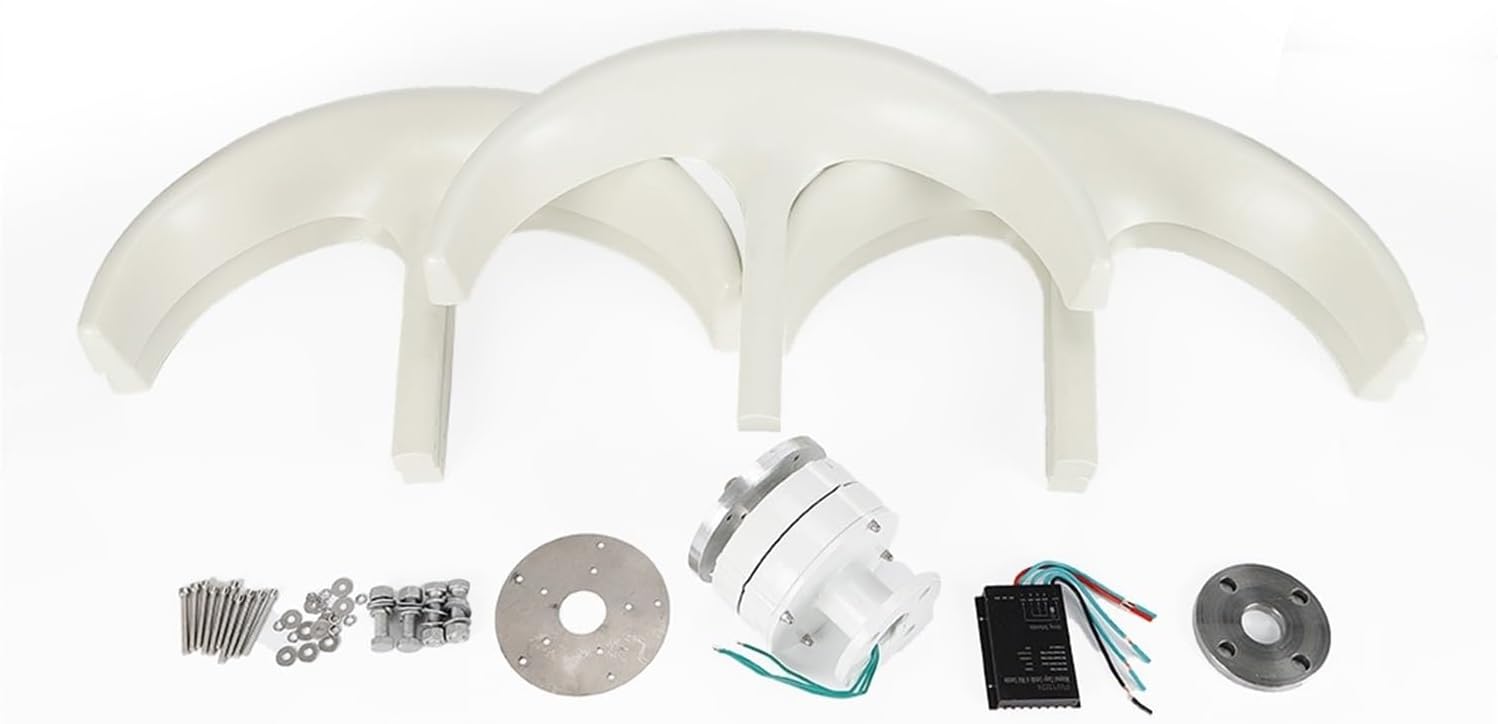 Wind Turbine Generator Kit, 600W 24V Lantern Type 5-Blade Vertical Axis Wind Turbine nerator Garden Boat Wind Motor for Hybrid Solar Wind System
