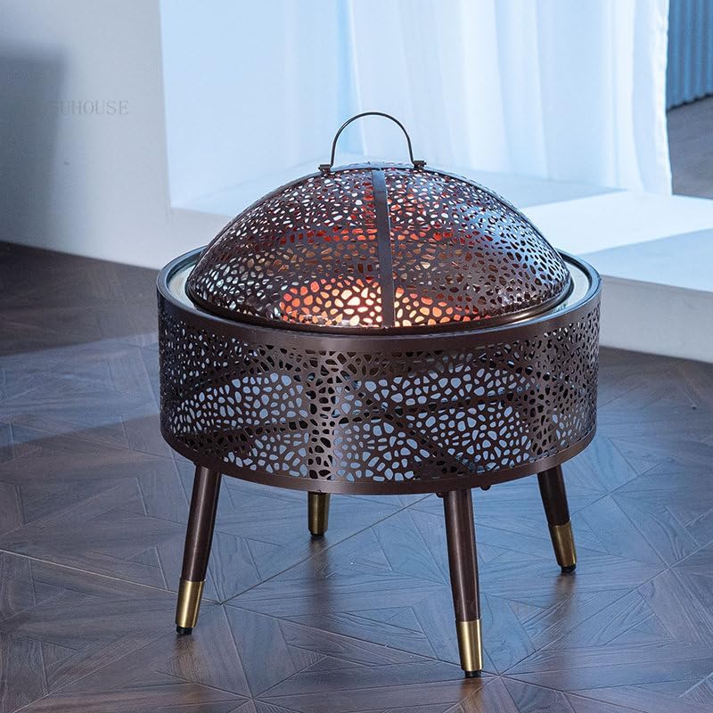 Outdoor Fireplaces Indoor Fire Pits Multi-Functional Household Heating Outdoor Courtyard Charcoal Stove Garden BBQ Grill Patio Furniture Fire Pits