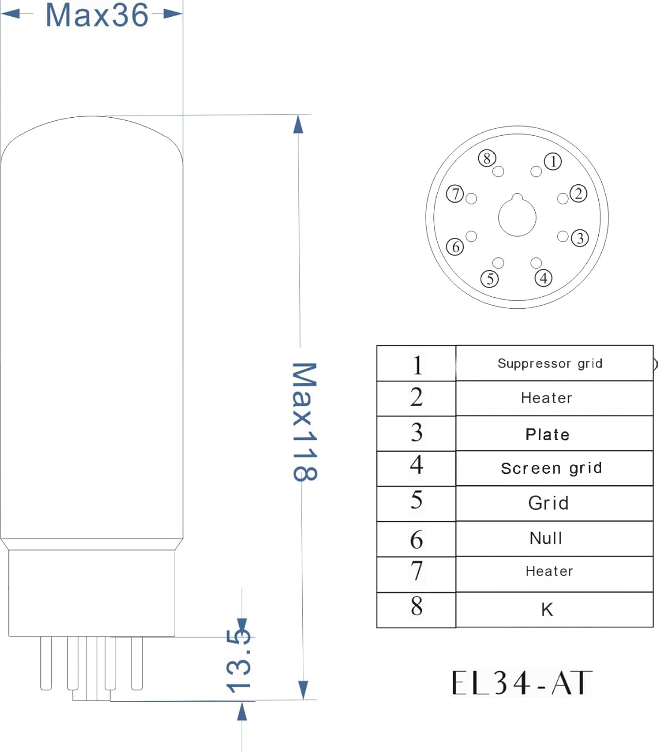 PSVANE Horizon Series EL34-AT Vacuum Tube Amplifier Matched Pair (2 Pack)