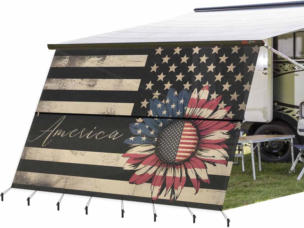 RV Awning Sun Shade Screen 9' x 15'3