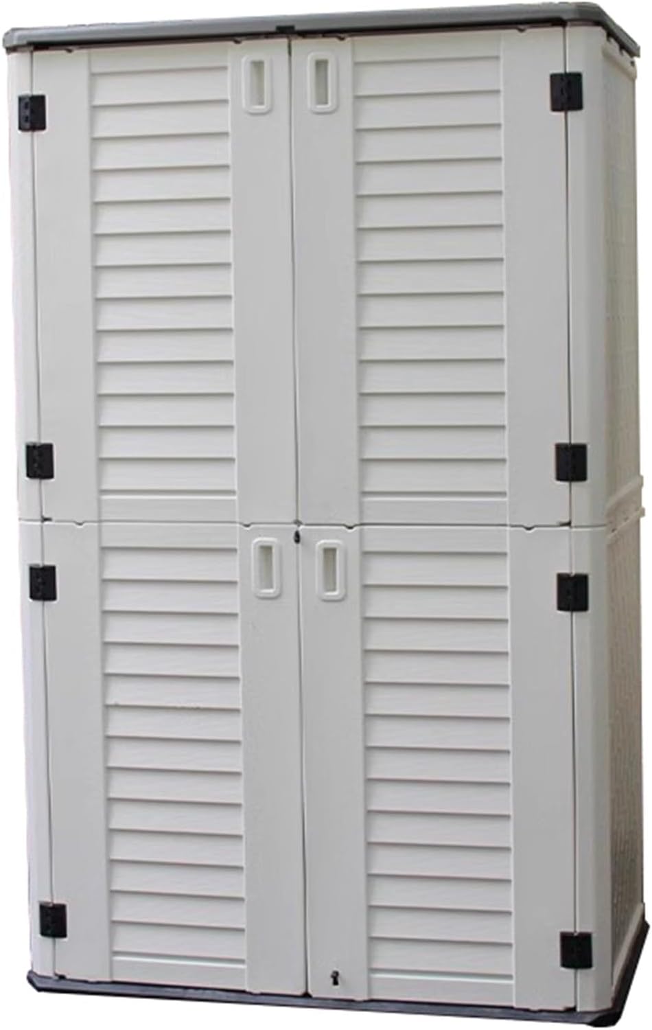 Storage Shed Plastic Outdoor Storage Shed with Floor，Lockable Door，Not Occupying Space，for Tool Accessories(49.2X28.7X78.7in)