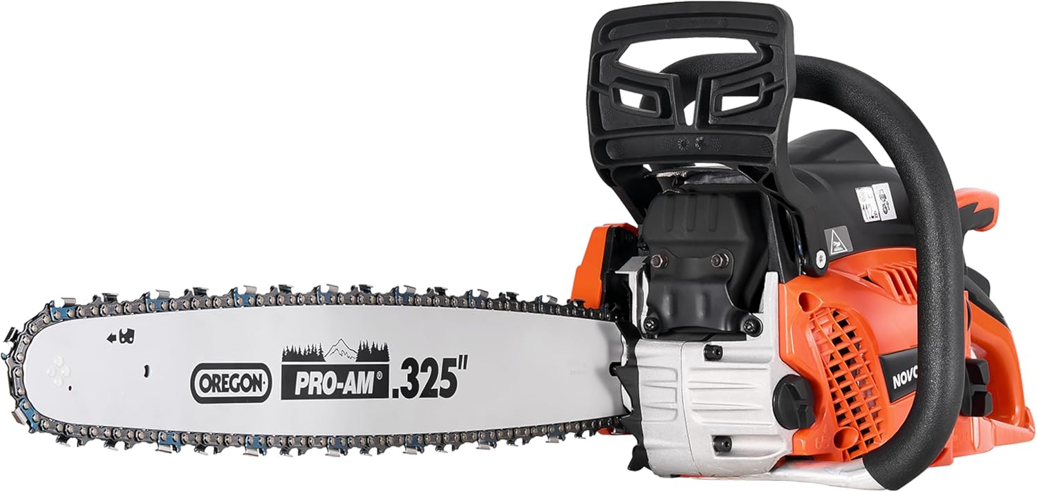 50CC Gas Chainsaw Powered 20 &18 Inch Chain Saws For Tree Trimming Wood Cutting Handheld Chain Saw Gas With Automatic Oiler Birthday Gift For Husband Man Dad