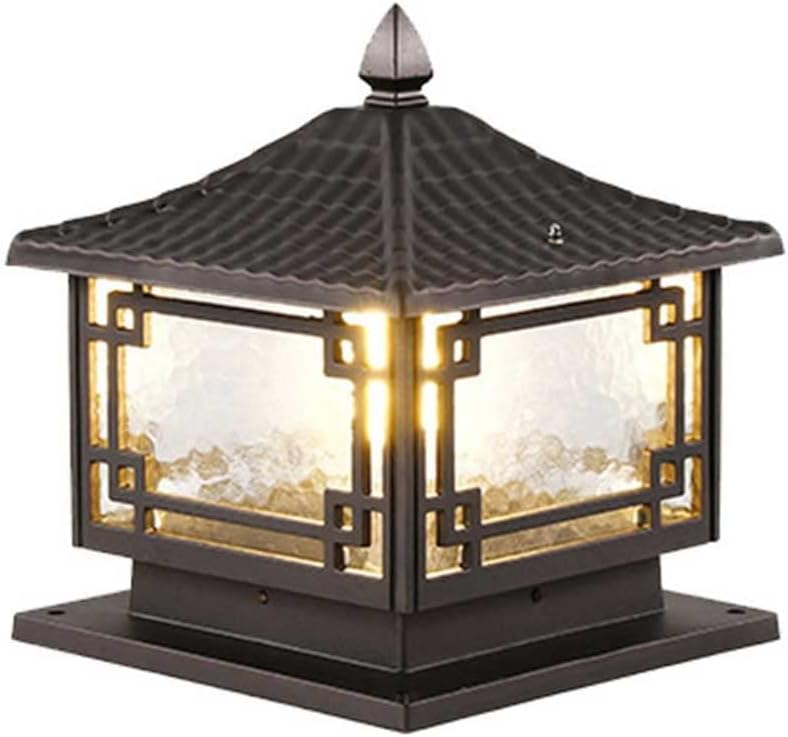 E26 Outdoor Column Lights, Pillar Lights Outdoor, European-Style Waterproof Outdoor Modern Post Light Aluminum Post Light Fixtures Gate Column Post Lights Traditional Landscape Lighting