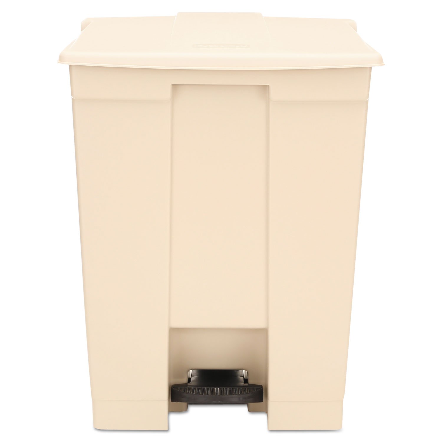 Rubbermaid Commercial Fire-Safe Step-On Receptacle, Rectangular, Polyethylene, 18 Gallons, Beige (614500BG)