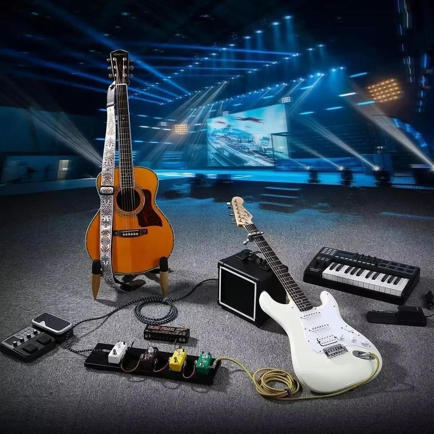 Pro Audio Cable Guitar Cable 6.5mm to 6.5mm 1/4'' Mono Patch Cable for Acoustic Guitar Electric Mandolin to Amp(Yellow Angled,10m)