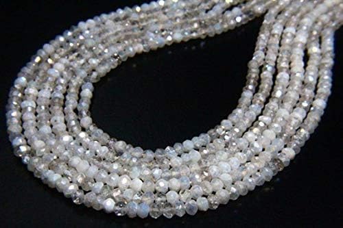 13 inch natural beads strand of 4mm faceted rondelle rainbow mystic quartz gemstone beads for DIY jewelry - necklace, bracelet, earring, ring.