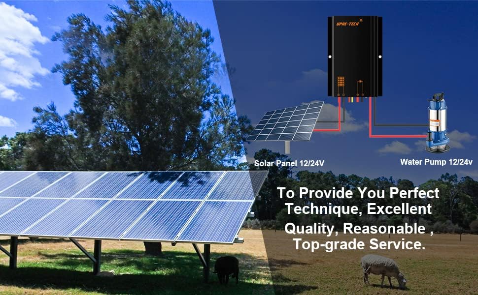 Solar Pump Controller, LCB 10A with IP68,Linear Current Boosters Used in Solar Direct Pumping Applications;Compatible Models: 12V or 24 VDC Pumps; Input Voltage: 16 - 50 DC； Potting epoxy Resin Black