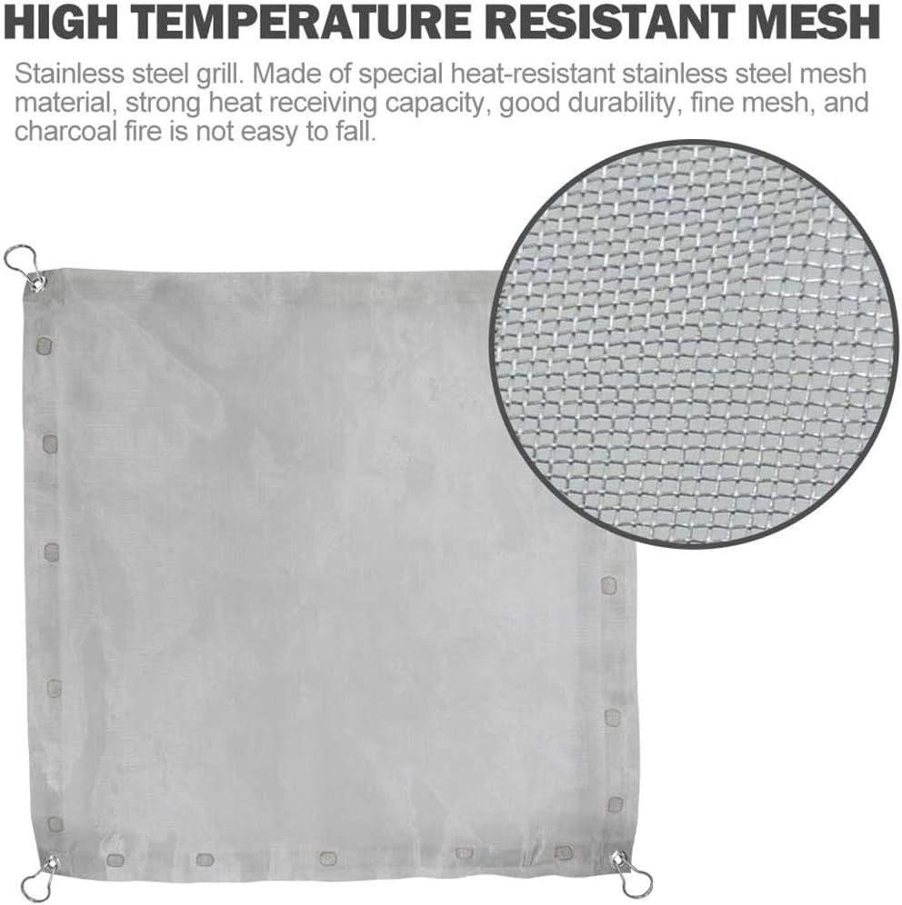 Foldable Stainless Steel Mesh Fire Pits,Wood Burning Fire Bowl,16.5 Inch Portable