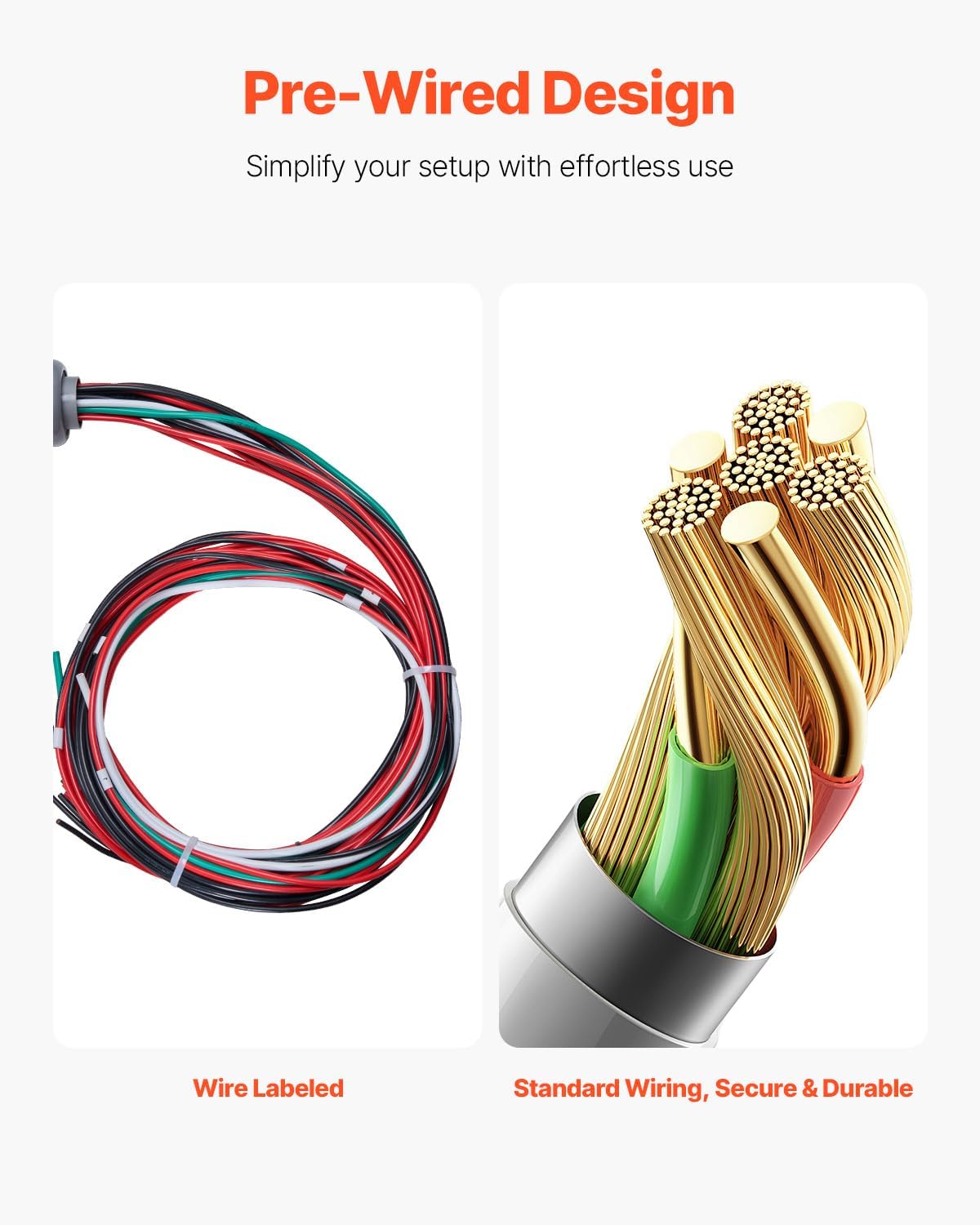 VEVOR Manual Transfer, 30-Amp 6-Circuit, Prewired Generator Transfer Kit with NEMA L14-30P Power Inlet Box, Double-Throw, NEMA 3R, Mechanical Watt Meter, for 7500W Generators