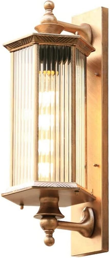 Outdoor European Outdoor Wall Lamp 21 Inches Garden Wall Mount Sconce Bronze Finish Retro Die Cast Aluminum Waterproof Fixture for Villa Terrace Patio Garden Lighting