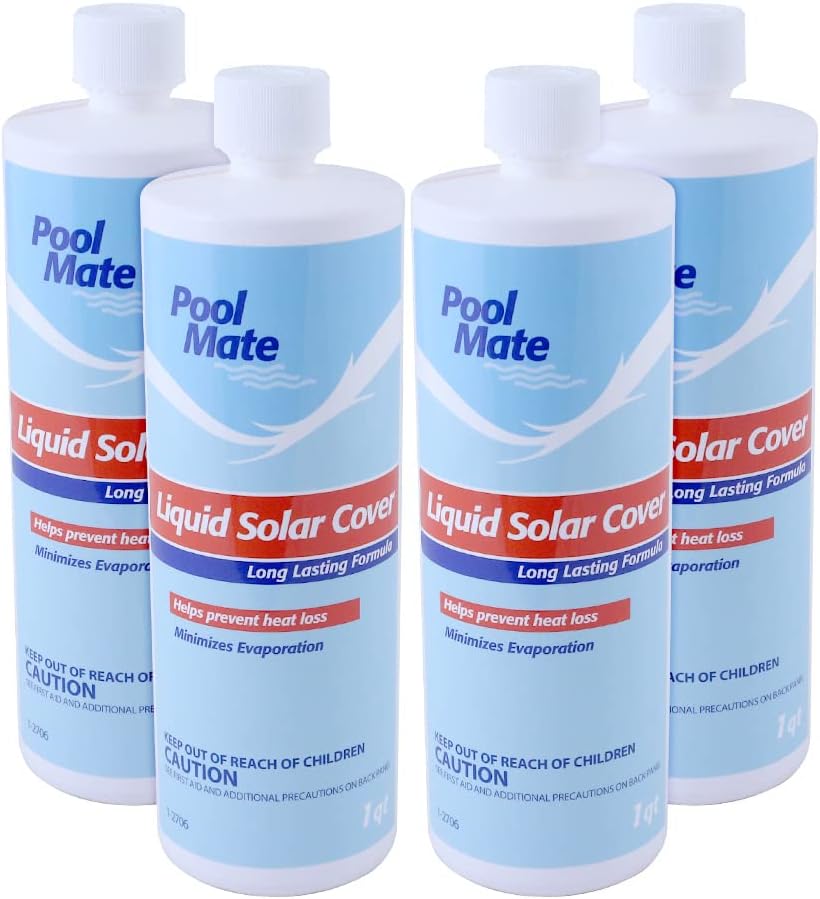 Pool Mate 1-Quart 4-Pack Premium Liquid Solar Cover, Liquid Solar Blanket for Pool, Made in USA