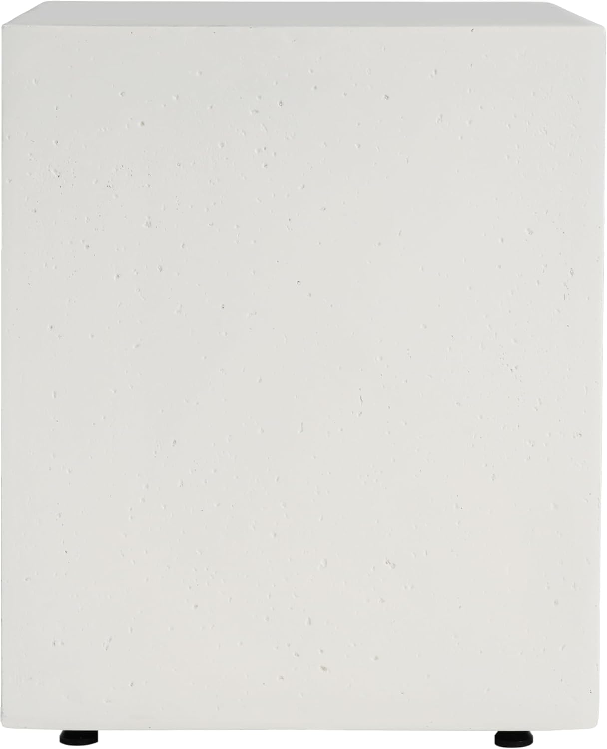 16x20 Inch White Propane Tank Cover with Side Table, Lightweight Concrete Fire Pit Holder for Outdoor Patio, Multi-Functional Gas Cylinder Enclosure for Backyard Garden Deck, Only Table - N090W