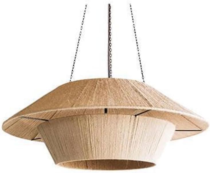Vintage Pendant Lamp, Hand-Woven Hemp Rope Chandelier, Wabi-sabi Style Living Room and Dining Room Hanging Lights, Minimalist Creative Hotel and Homestay Decorative Lighting Fixtures