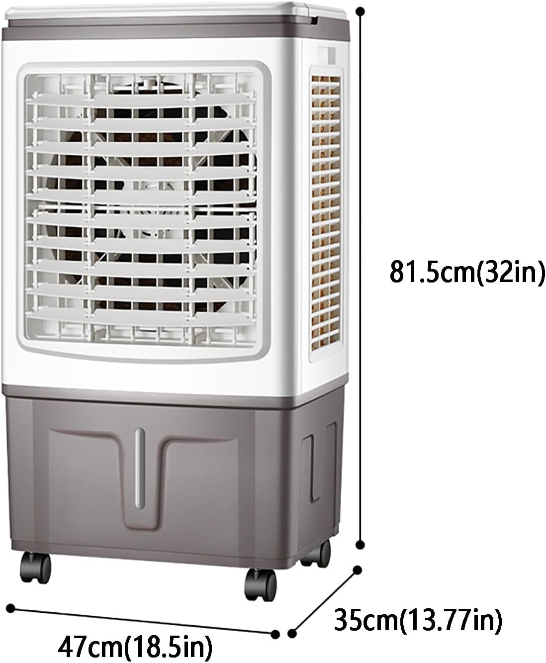 Evaporative Air Cooler, Swamp Cooler & Humidifier with 3 Speeds, 2 Ice Boxes, 7.5h Timer, Portable Air Conditioners for Bedroom, Living Room, Office