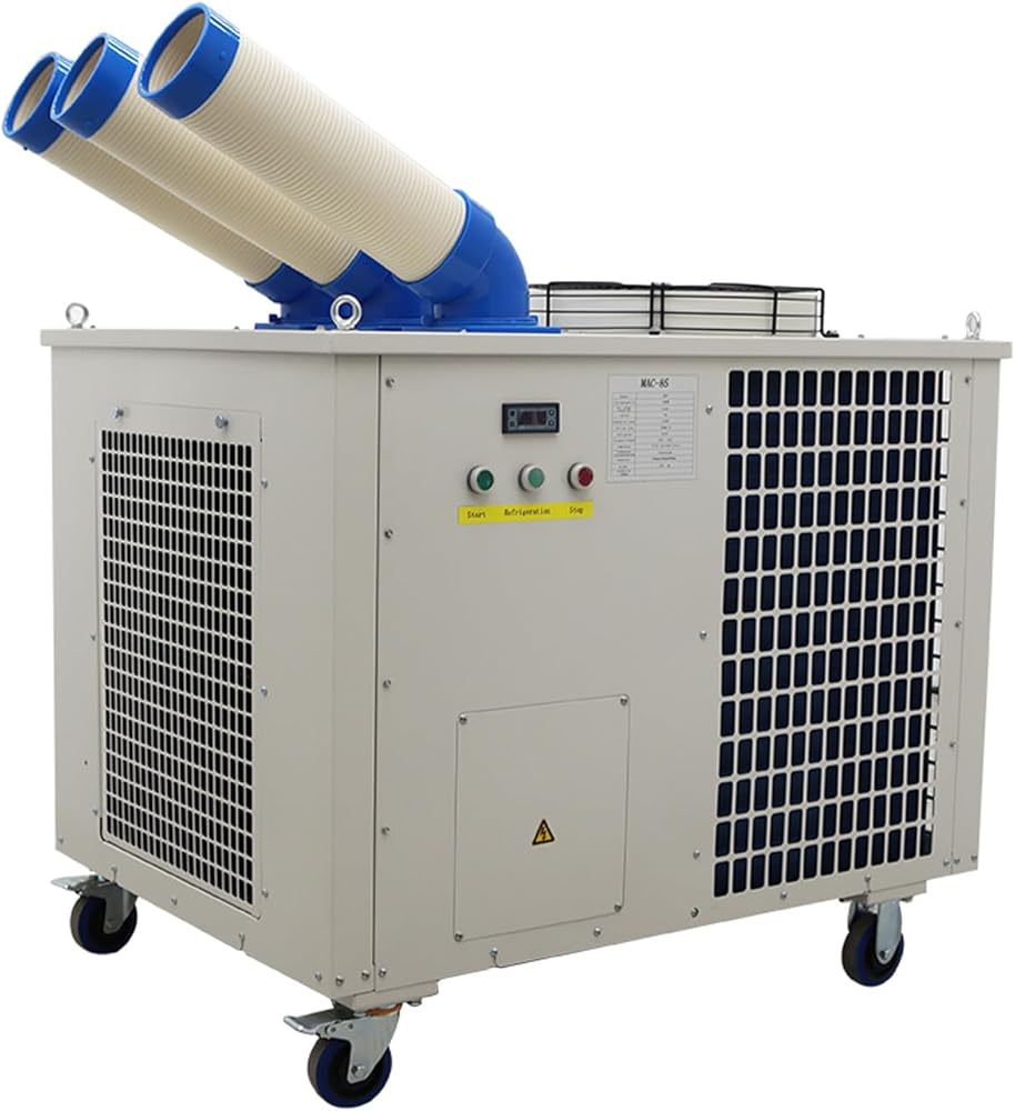 Industrial Portable Air Conditioner with Wheels 5L Large Tank Commercial Spot Cooler Adjustable Air Outlet Ideal for Hospitals Workshops Outdoor Events 220V 3.15KW