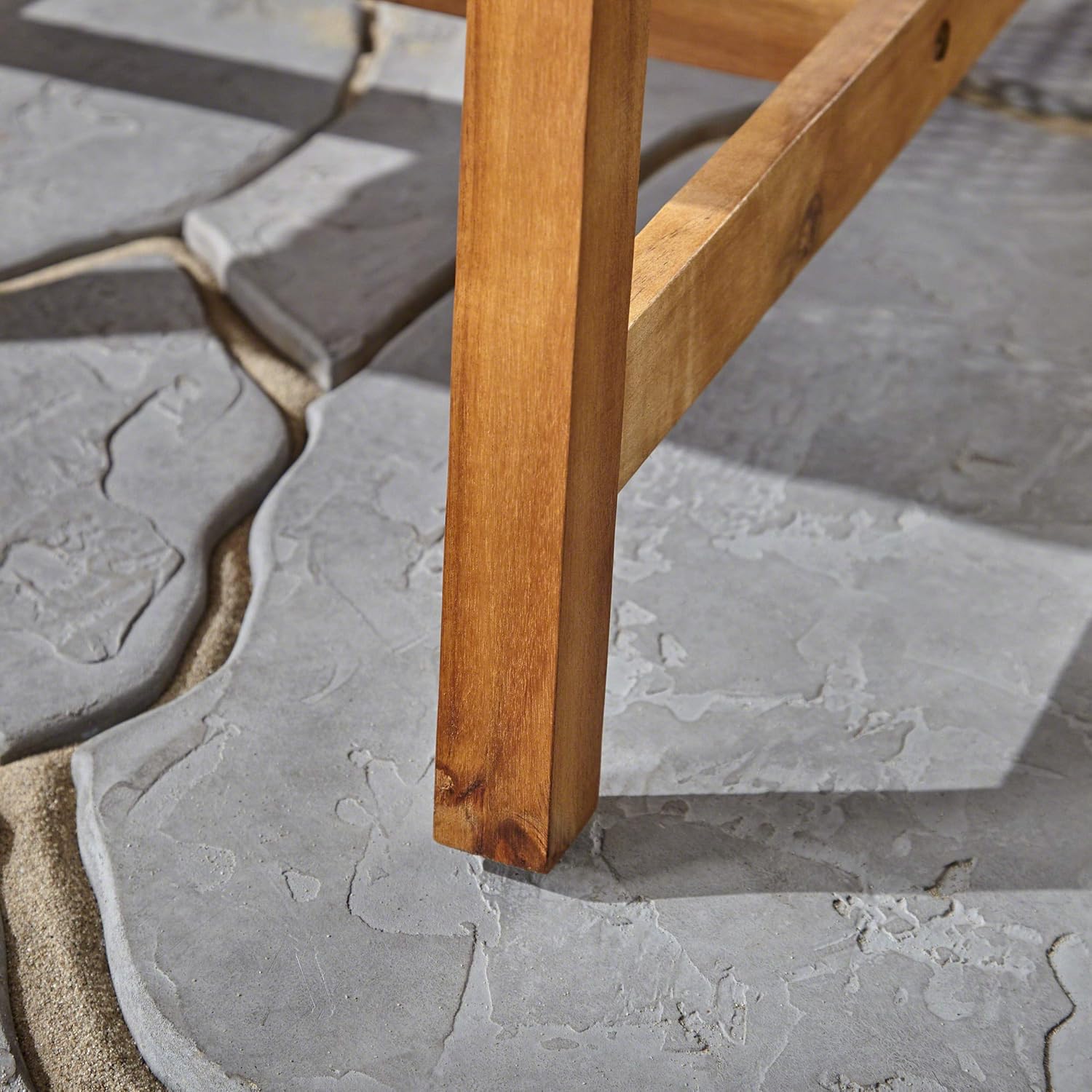 Great Deal Furniture GDFStudio Outdoor 3 Piece Wood and Wicker Chat Set with Fire Pit, Natural with Gray and Brown