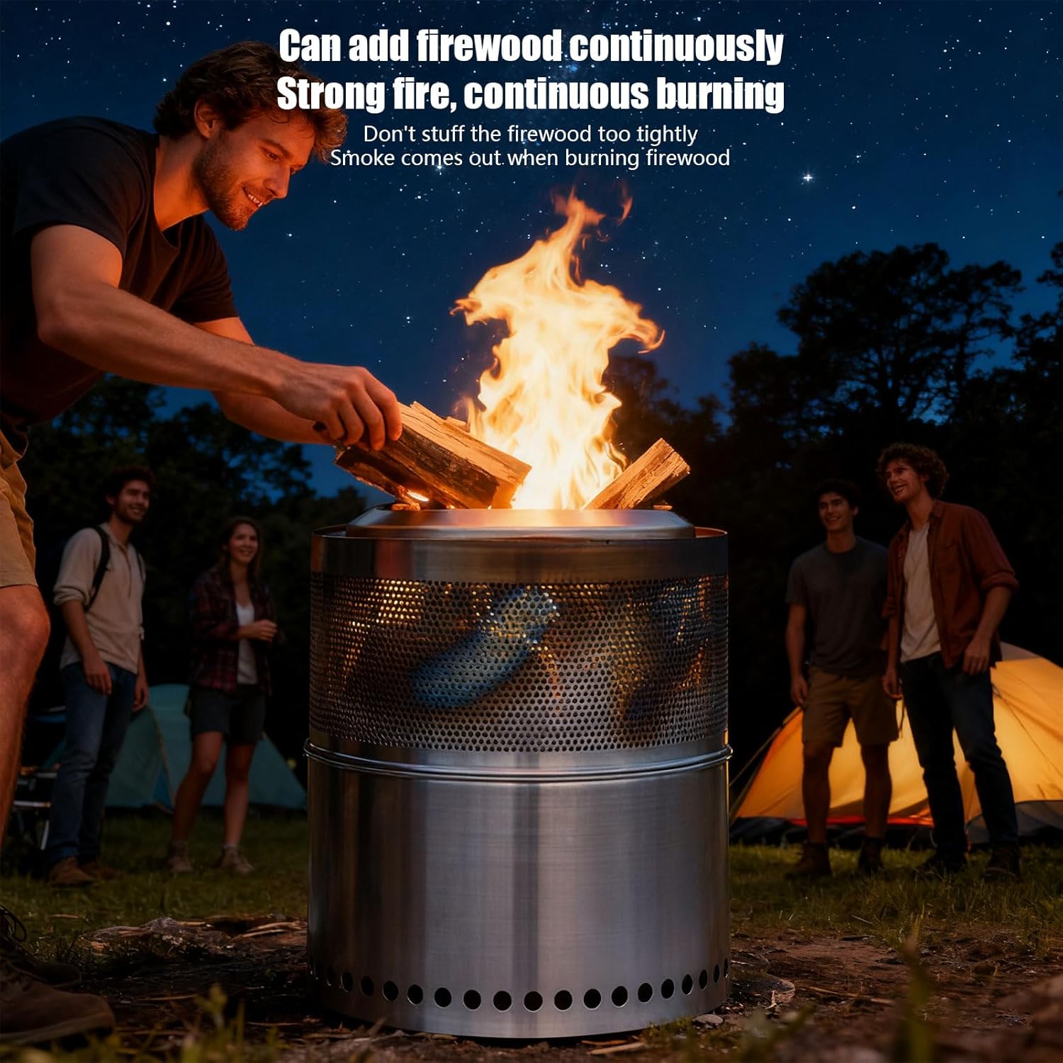 Detachable 11 Inch Bowl with Ventilated Collector for Patio Parties Pliable Firepit Barbecue