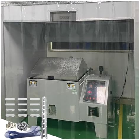 Walk in Cooler Plastic Strip Door Curtain, Transparent PVC Curtain Quarantine Area for Air Conditioner Room, Kitchen Decor Curtain, Easy to Install(195x400cm/76.77x157.48in)