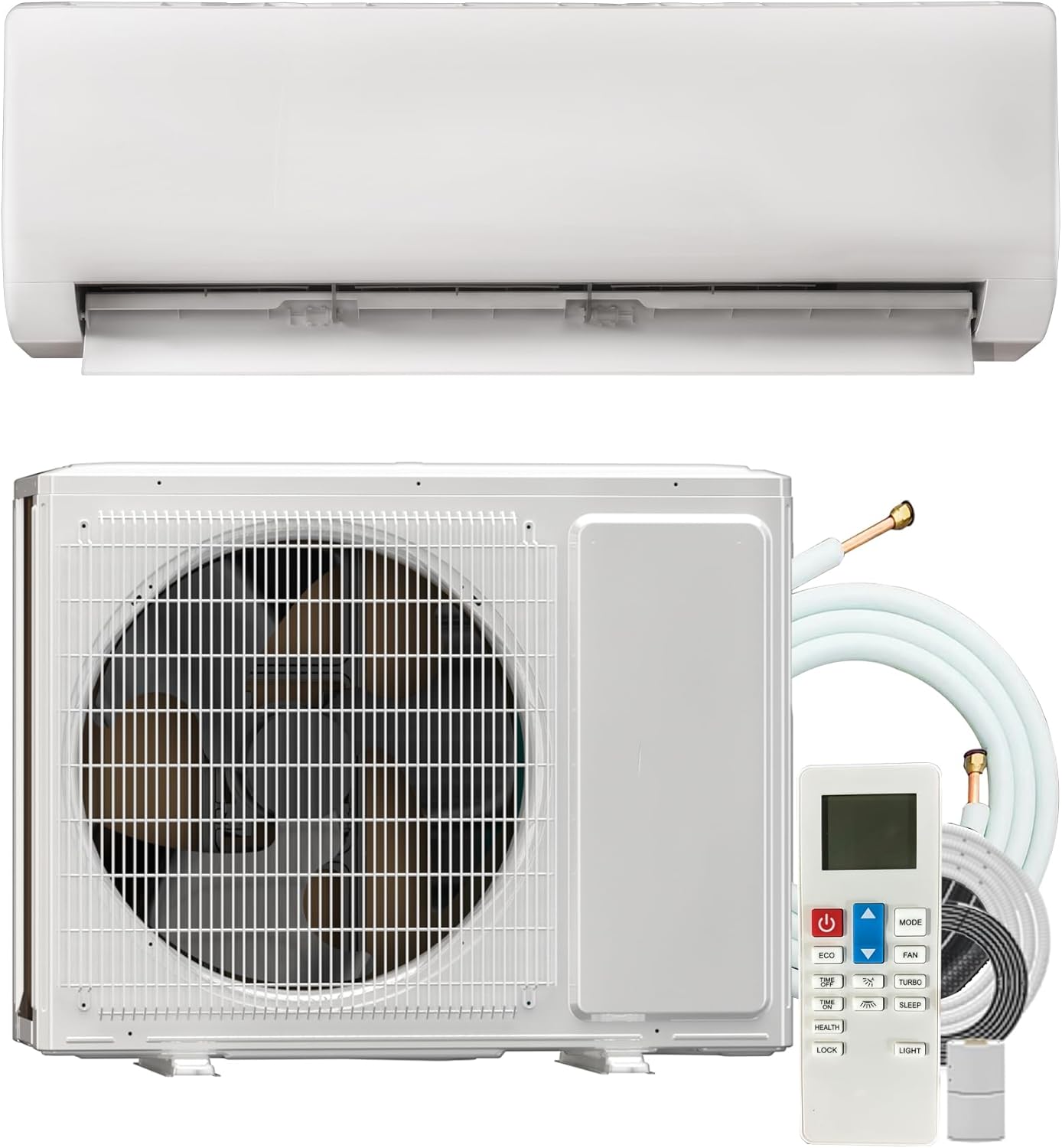 Energy-Efficient 230 V Mini Split Air Conditioner Inverter Heat Pump - 18000 BTU, Ductless Wall Mounted Precharged 17 SEER2 AC Unit with Installation Kit, Cool Up to 1250 sq.ft