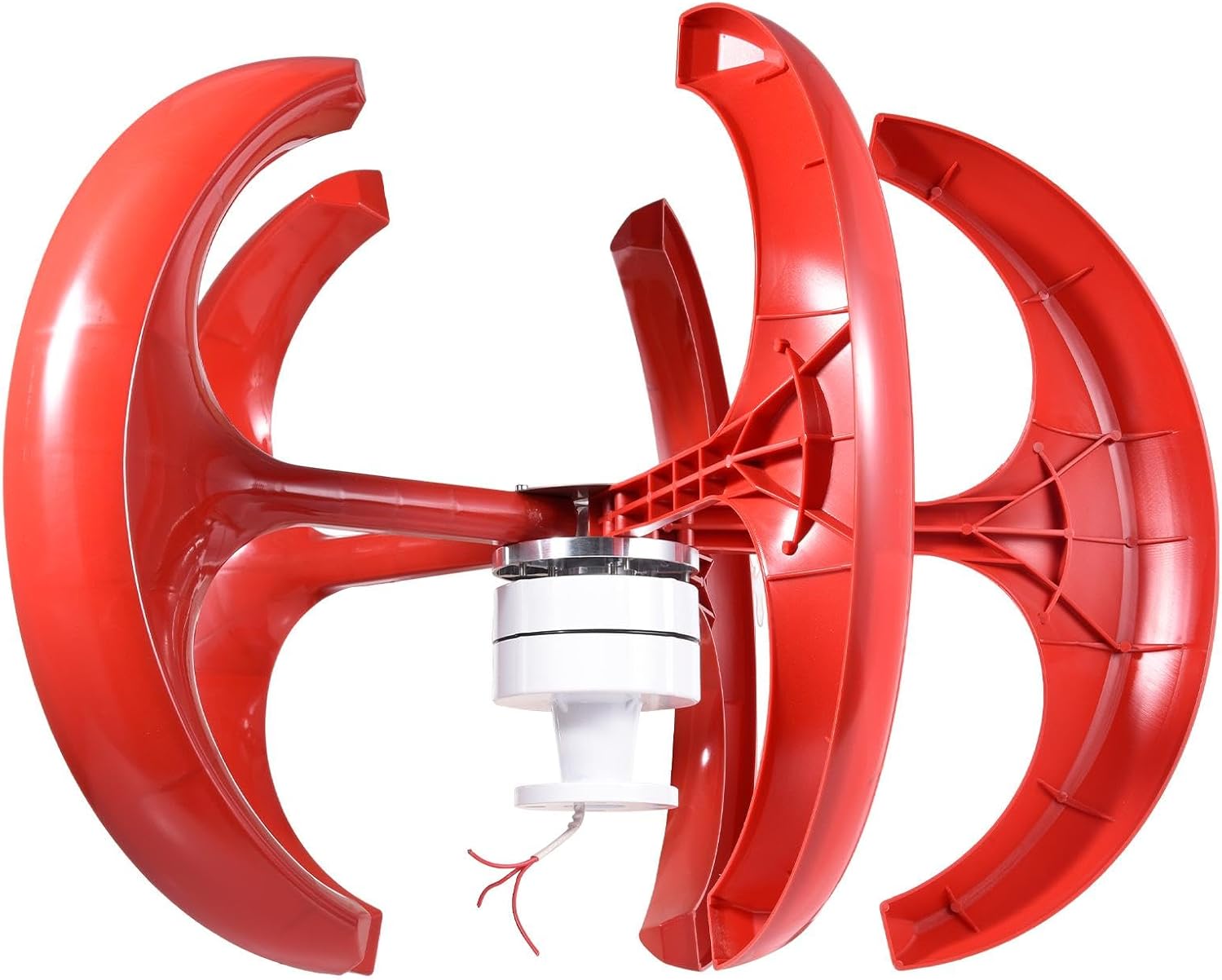 Wind Turbine Generator,Wind Turbine with Controller, Flange Plate | 5 Leaves1200W 12 V/24 V Household Windmill Generator for Farm Homes RV Boats