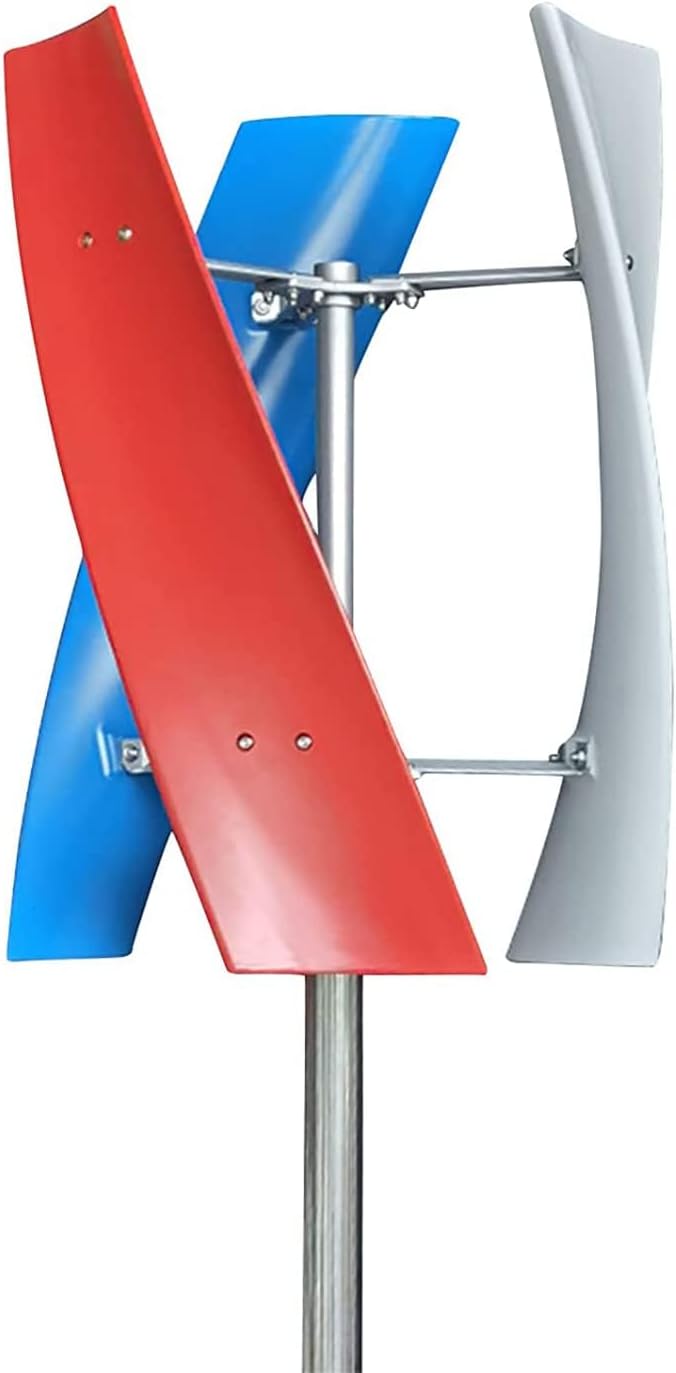 400W-5000W Vertical Wind Turbine Generator 12V 24V 48V with 3 Blades Turbine Generator Permanent Magnet Generator with Controller Kit for Hybrid Wind Solar Syste