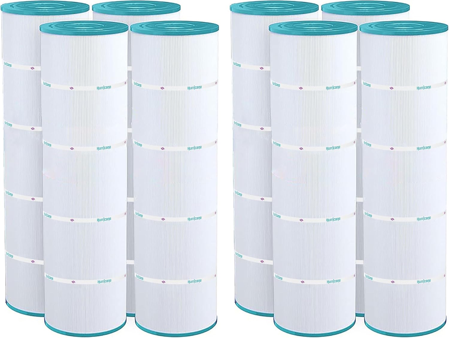 Hurricane Filters 8 Pack HF7487-04 Advanced Pool Filter Cartridge - Replacement for PA100N, Unicel C-7487, Filbur FC-1270, Hayward Super-Star-Clear C4000, SwimClear C4020