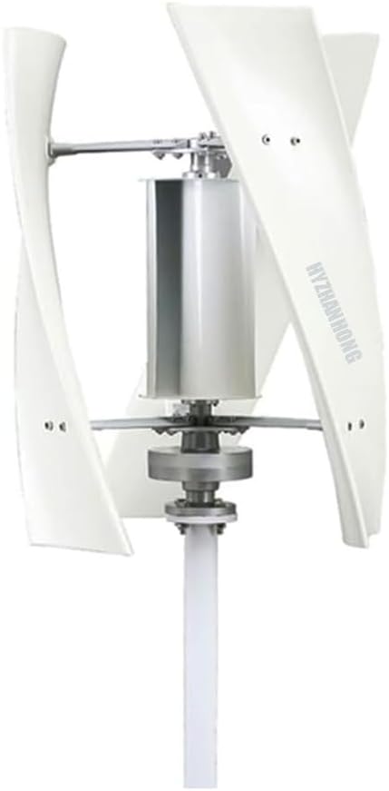 24v, 12000W Low Noise 3 Blades Magnetic Levitation Upright Wind Generator, 12V-220Vvertical Wind Turbine Householdwith Controller (White)