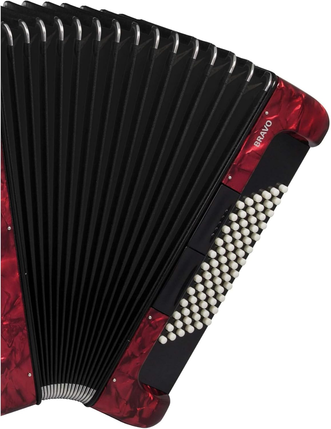 Hohner Bravo III 72 Chromatic Piano Key Accordion (Pearl Red)