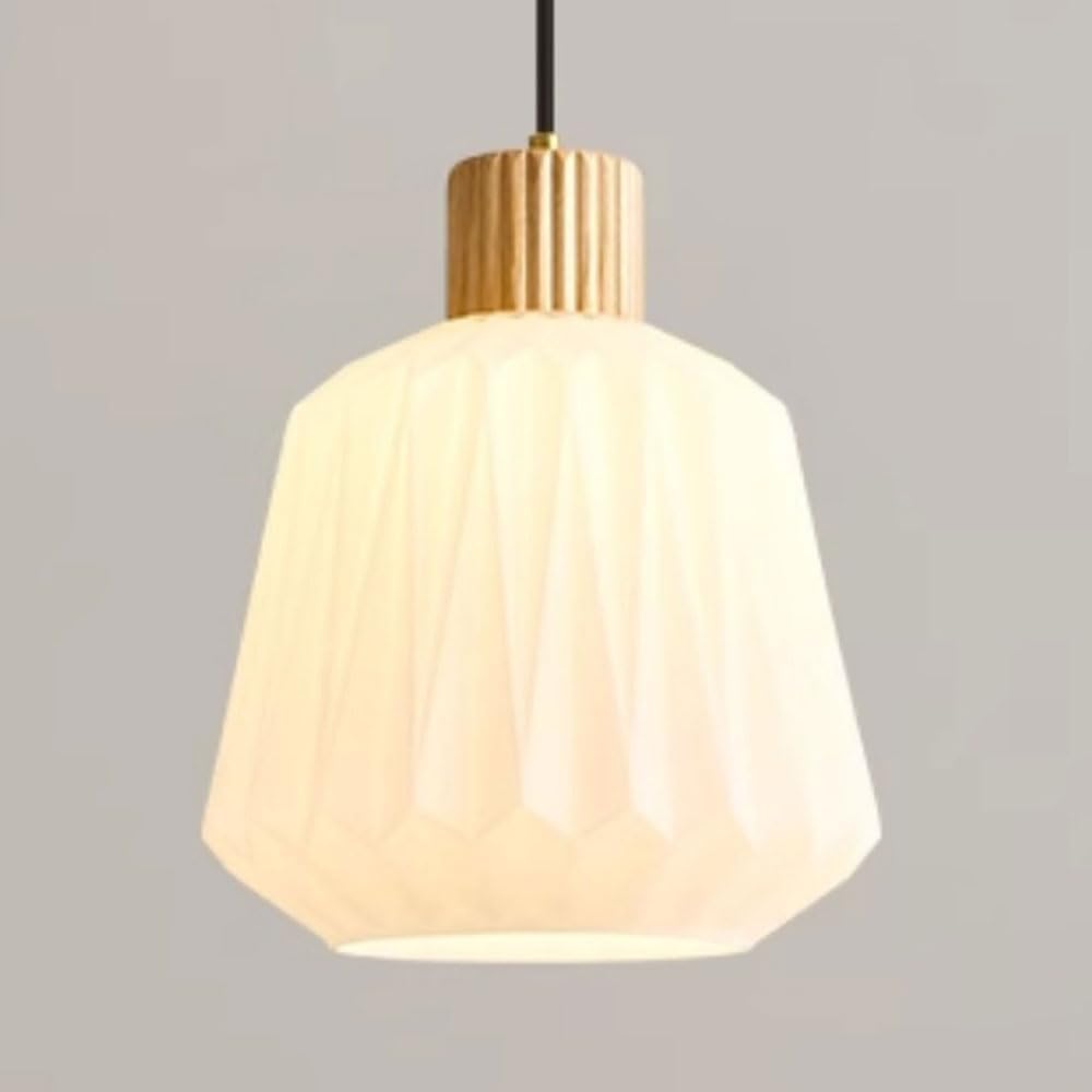 11.8inch Glass Pendant Lamp Glass Lamp Shade Modern Hallway Chandeliers Indoor Warm Colors Bedside Lighting Fixtures for Bedroom Hallway Decoration Ceiling Hanging Light - 1 Light