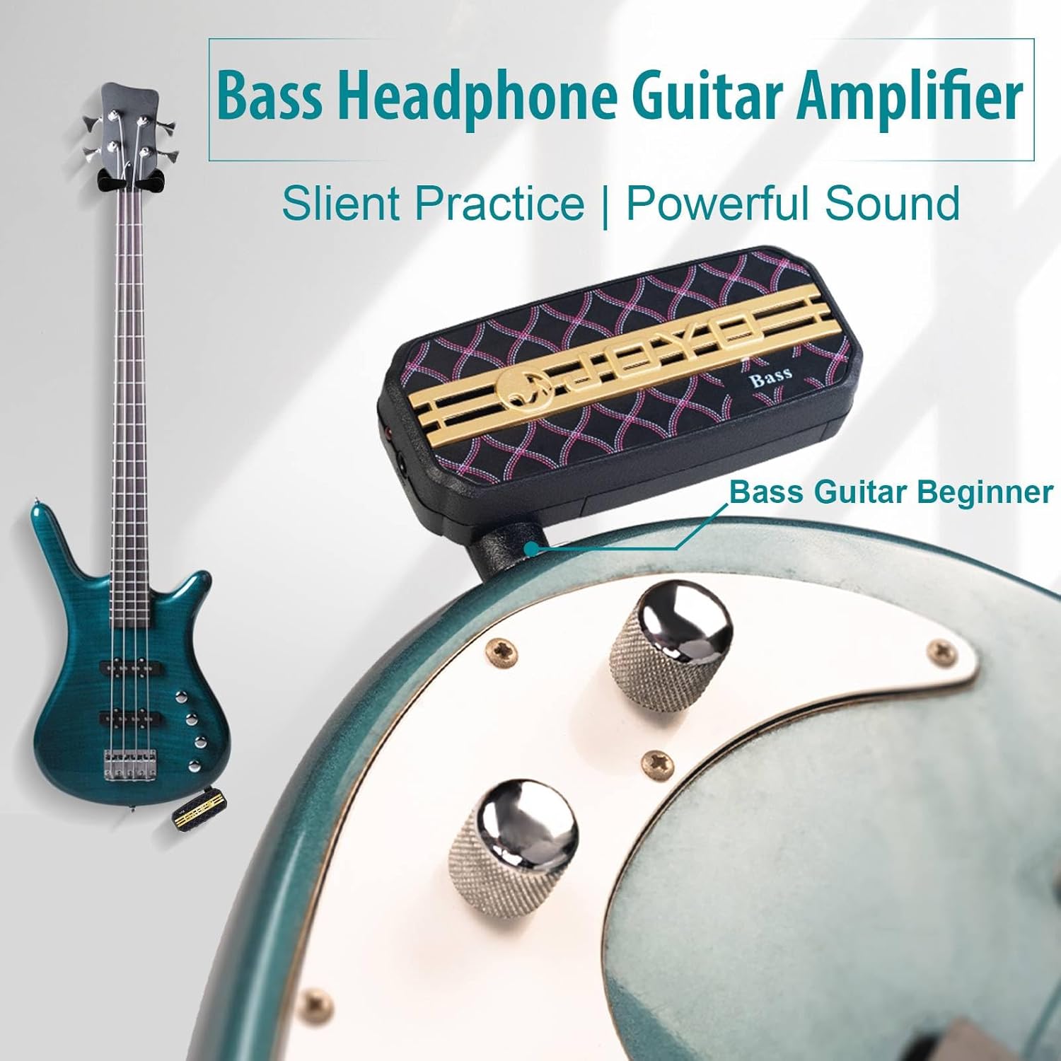 5.8Ghz Wireless Guitar Transmitter Receiver Guitar System (JW-06) and Bass Headphone Amp