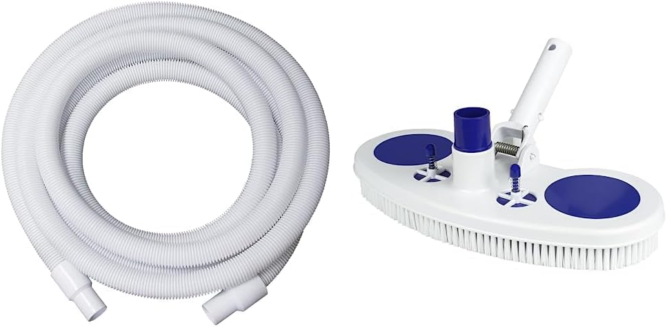 Poolmaster Above-Ground Pool Vacuum Hose (1-1/4-Inch x 27-Feet) and Air-Relief Valve Weighted Vinyl Liner Swimming Pool Vacuum