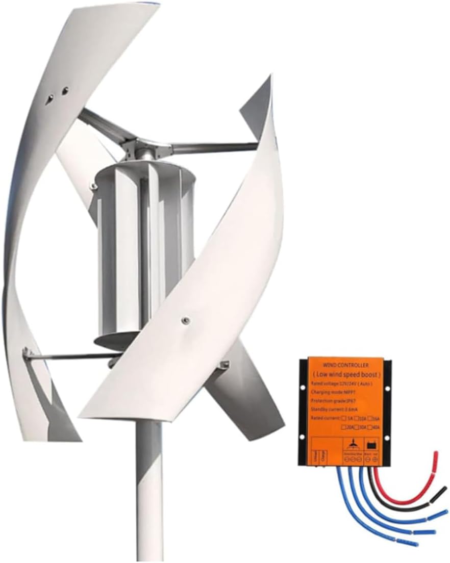 Vertical Magnetic Levitation Wind Turbine - 8000W/3000W Output, 3 Blades, Waterproof Controller, Quiet Operation, Ideal for Home Energy Solutions