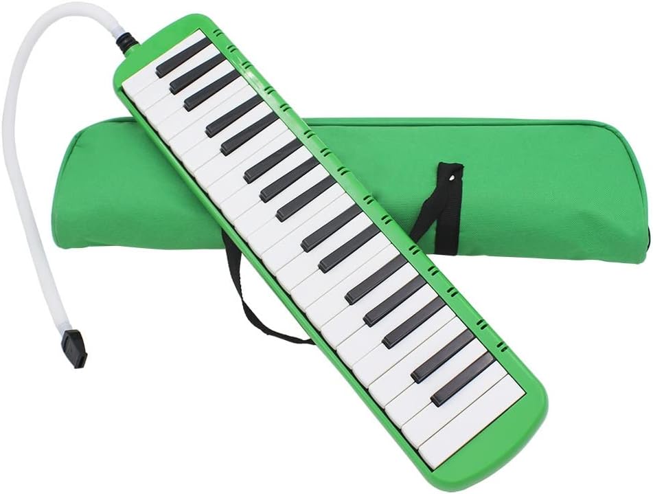 37 Key Melodica Instrument Gift For Kids Beginners Students, Soft Long Tubes, Short Mouthpieces And Carrying Bag, Air Piano