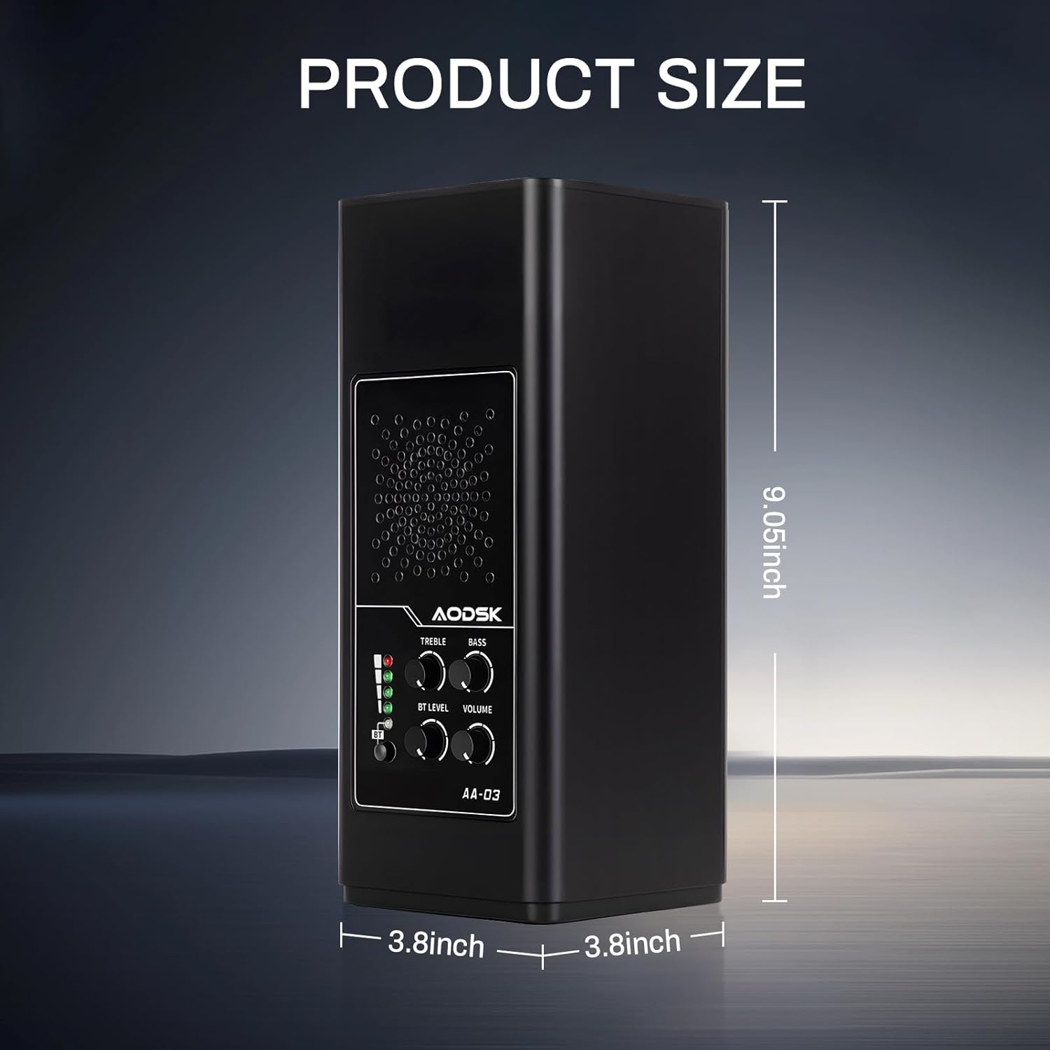 AODSK 20W Professional Electronic Drum Speaker with Bluetooth 5.0, Portable Practice Monitor Speaker for All Electronic Drums, with Treble/Bass Adjustment