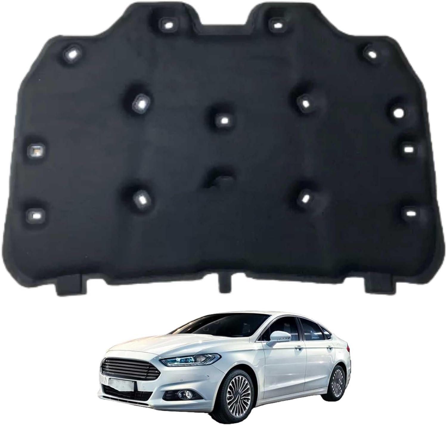 Car Front Hood Engine Sound Pad for Ford Mondeo 2017-2018, Heat Insulation Cotton Mat Cover Soundproof Car Accessories