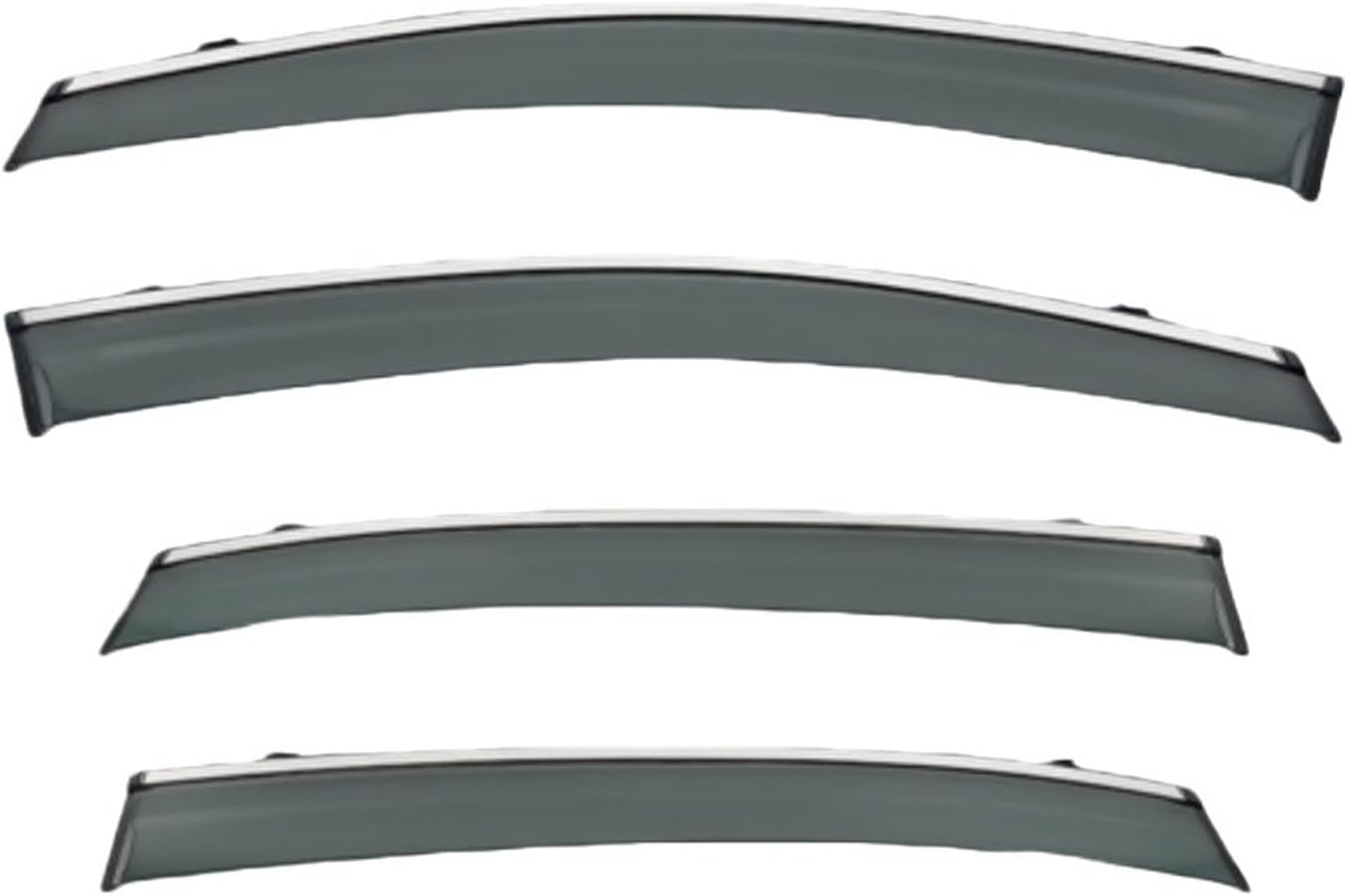 Window Deflectors for Subaru XV MK1-GP 2012-2017, Sun Rain Guard Window Visors Vent Shades with Bright Stripes Car Accessories