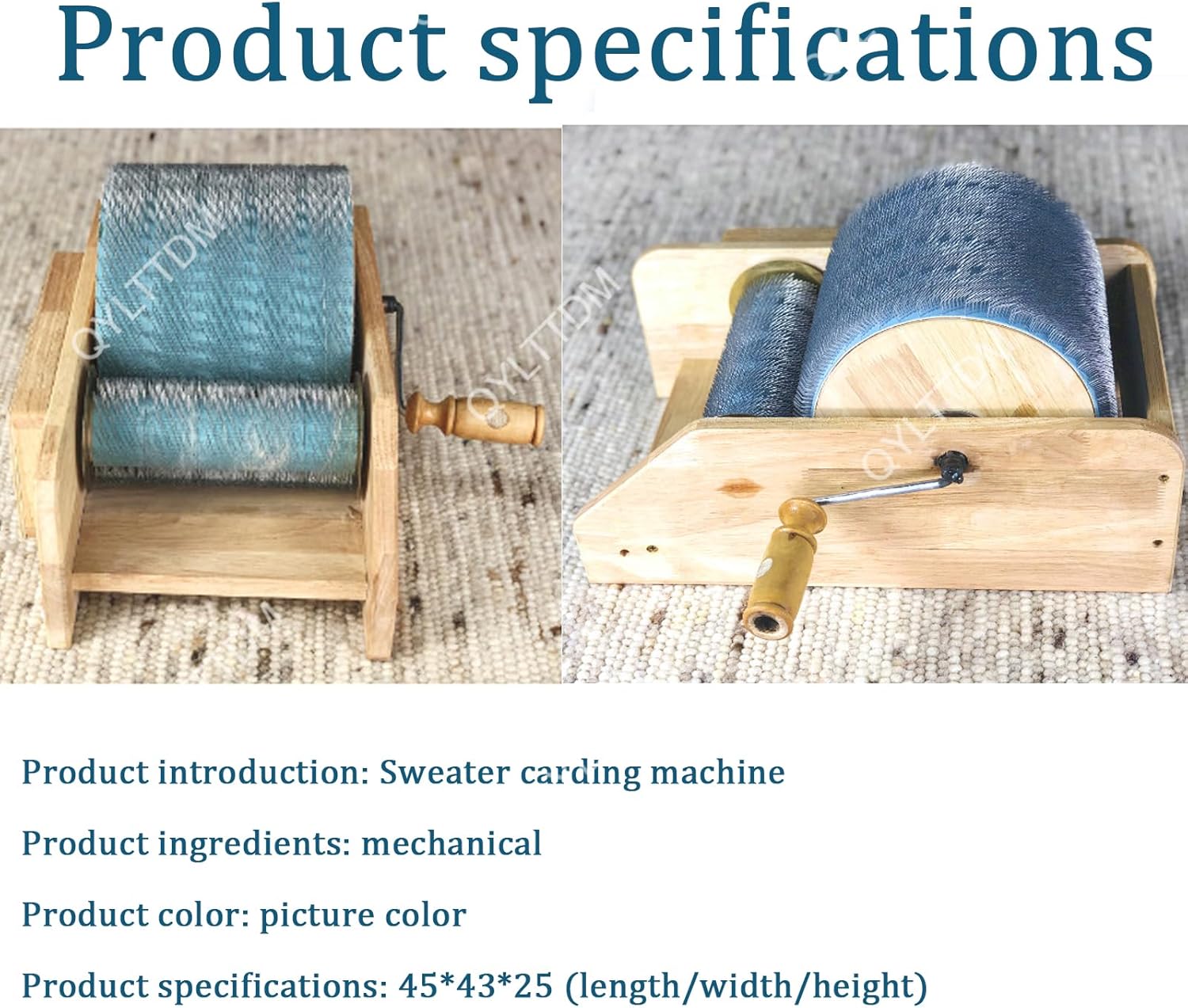 DIY Wool Felt Machine Set with Roller and Nylon Bearings, Manual Fiber Blending Board for Mixing and Organizing Wool, Efficient Blending and Organizing