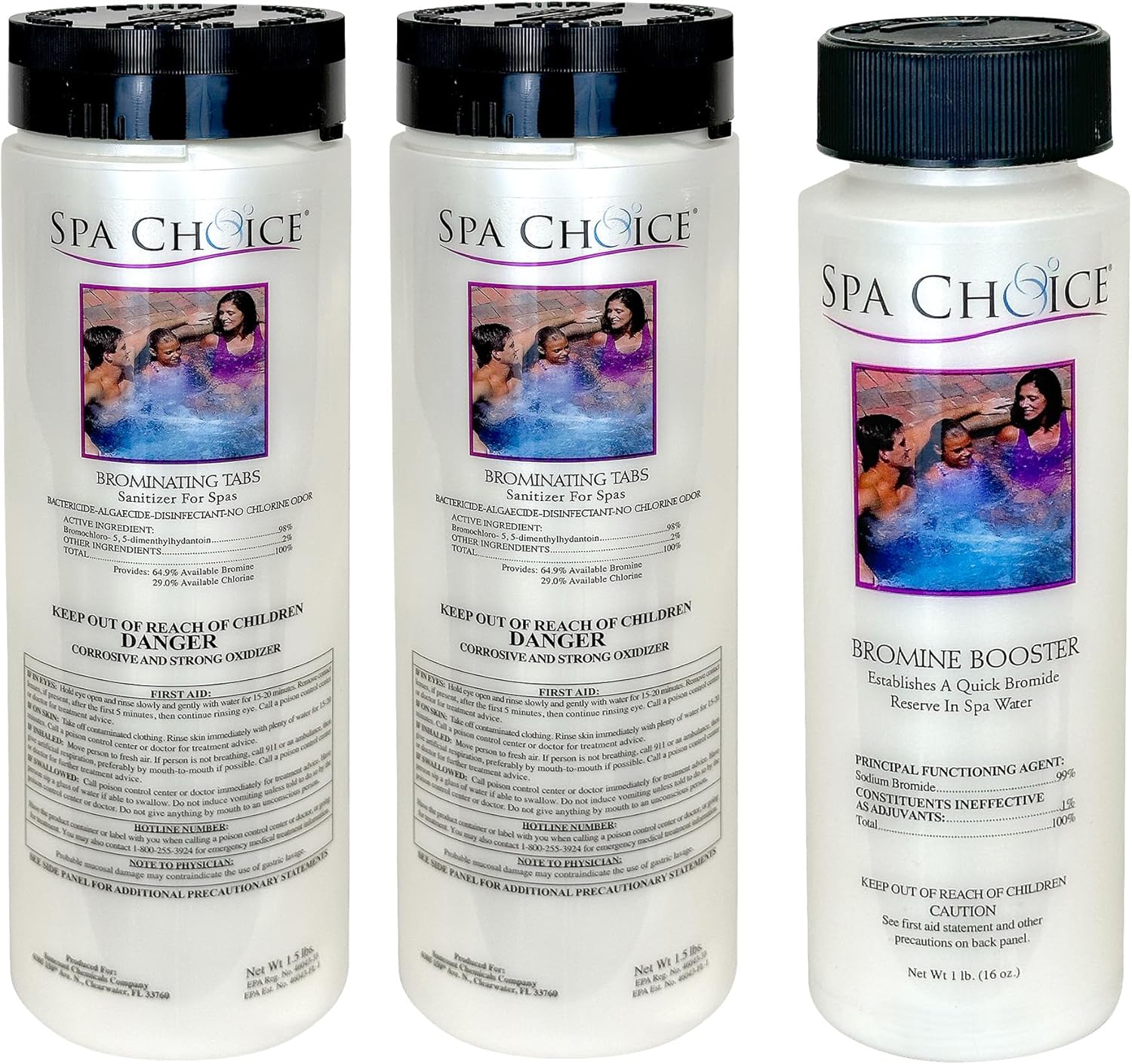 SpaChoice 472-3-5021 Sodium Bromide for Hot Tub, 1-Pound, with 3-Pounds Bromine Tabs