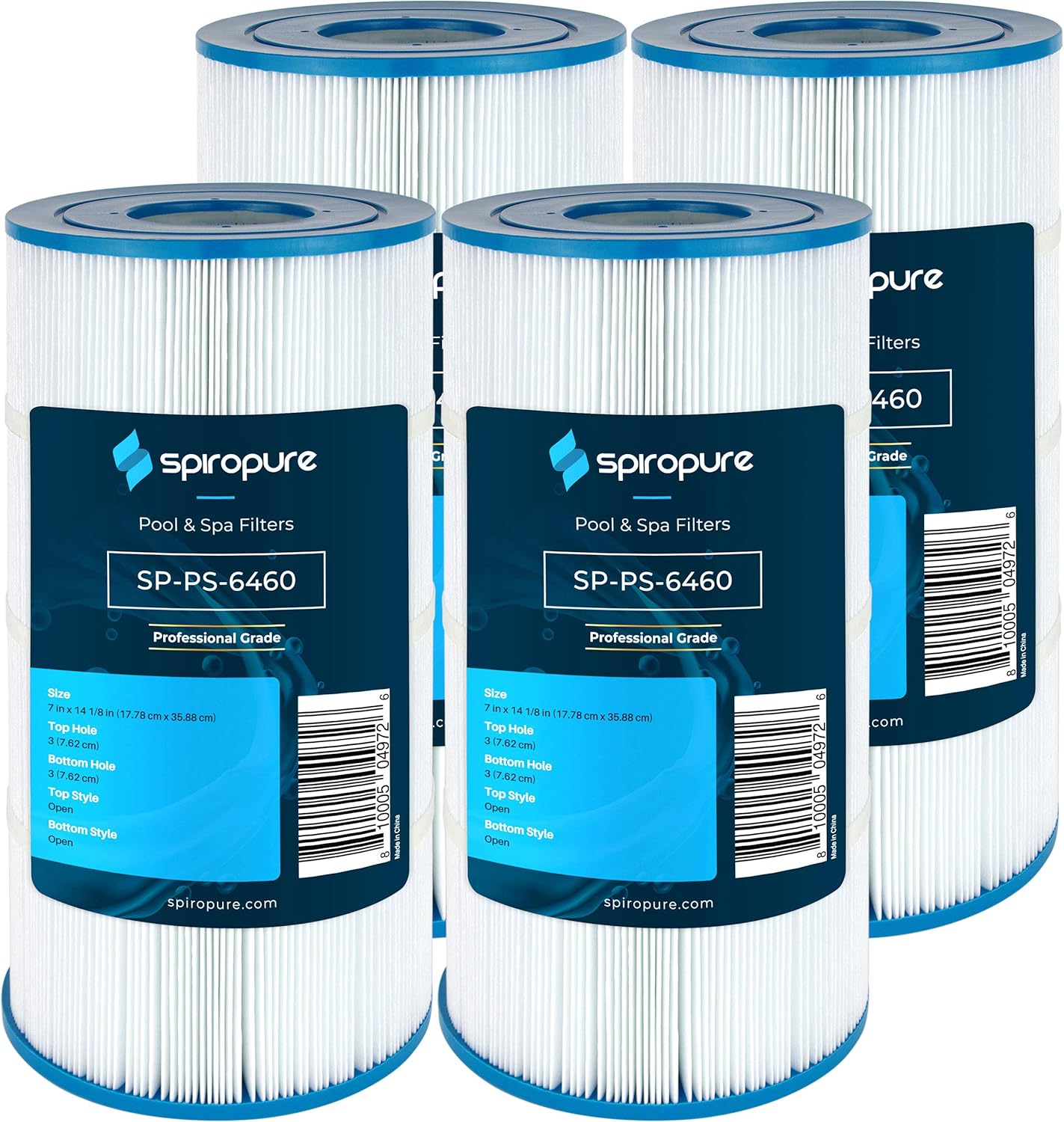SpiroPure Replacement for Pentair CCP240 Pleatco PCC60 Unicel C-7469 Filbur FC-1975 R173572 Hot Tub Spa Pool Filter Replacement Cartridge (Case of 4)